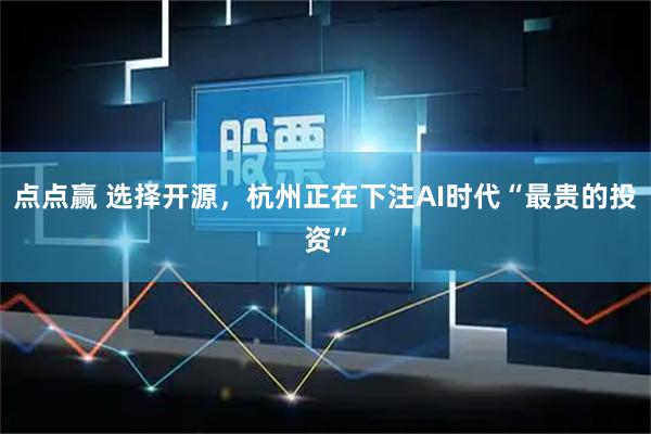 点点赢 选择开源，杭州正在下注AI时代“最贵的投资”